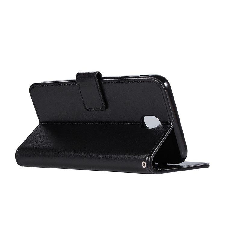Imprint Tree Owl Magnetic Wallet PU Leather Stand Cover for Samsung Galaxy J7 (2017) EU Version / J7 Pro (2017) - Black-6