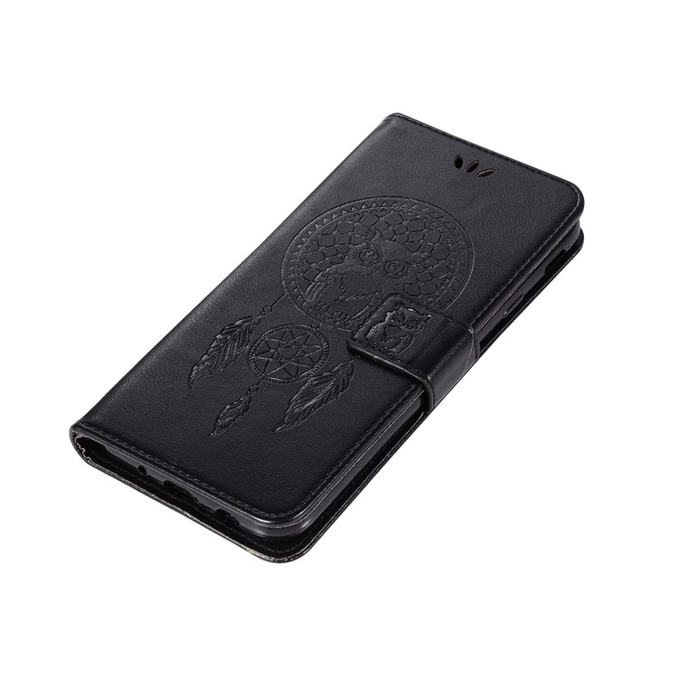 Imprint Tree Owl Magnetic Wallet PU Leather Stand Cover for Samsung Galaxy J7 (2017) EU Version / J7 Pro (2017) - Black-7