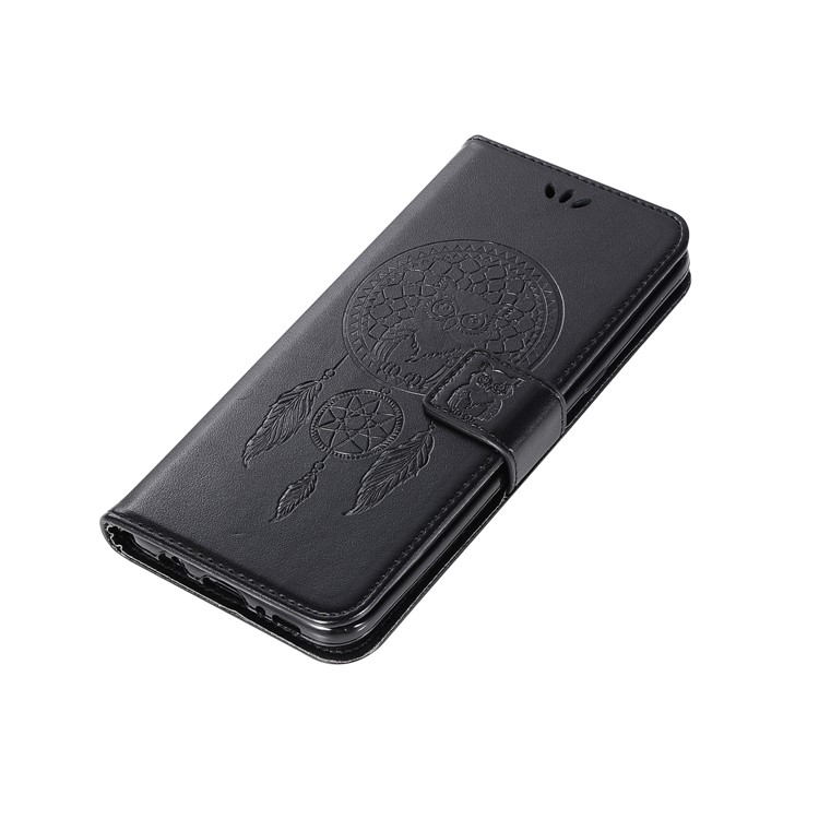 Imprint Owl Dream Catcher PU Leather Wallet Mobile Case for Samsung Galaxy S8 Plus SM-G955 - Black-7