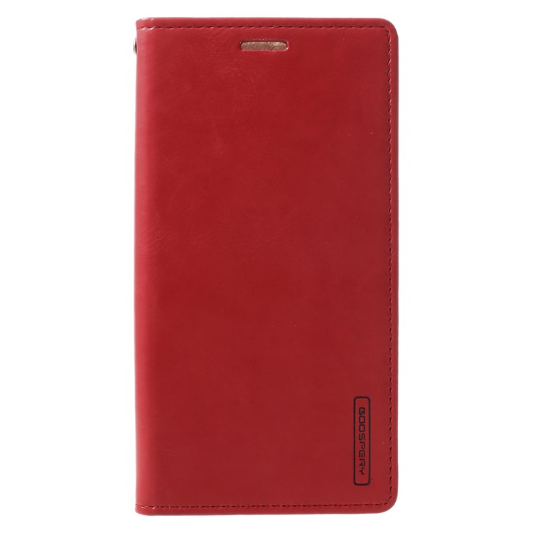 MERCURY GOOSPERY Blue Moon Leather Wallet Case for Samsung Galaxy J7+ / C8 - Red-3