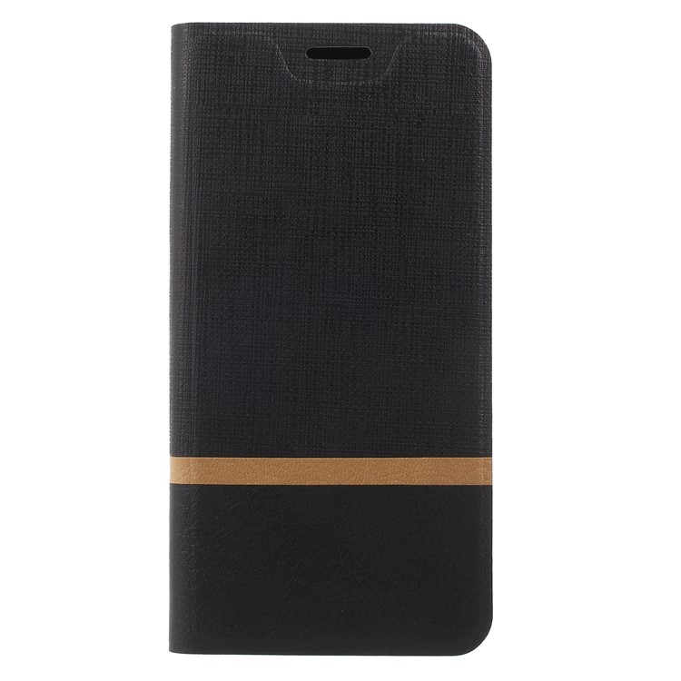 Contrast Color Steel Sheet Leather Mobile Case for Samsung Galaxy A5 (2018) - Black-3