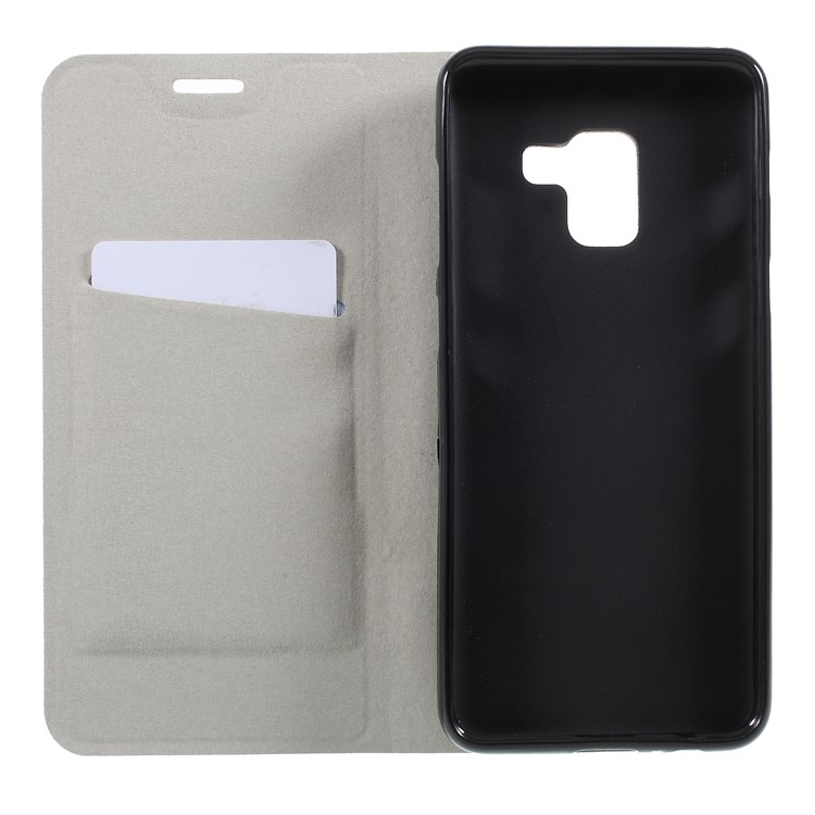 Contrast Color Steel Sheet Leather Mobile Case for Samsung Galaxy A5 (2018) - Black-6