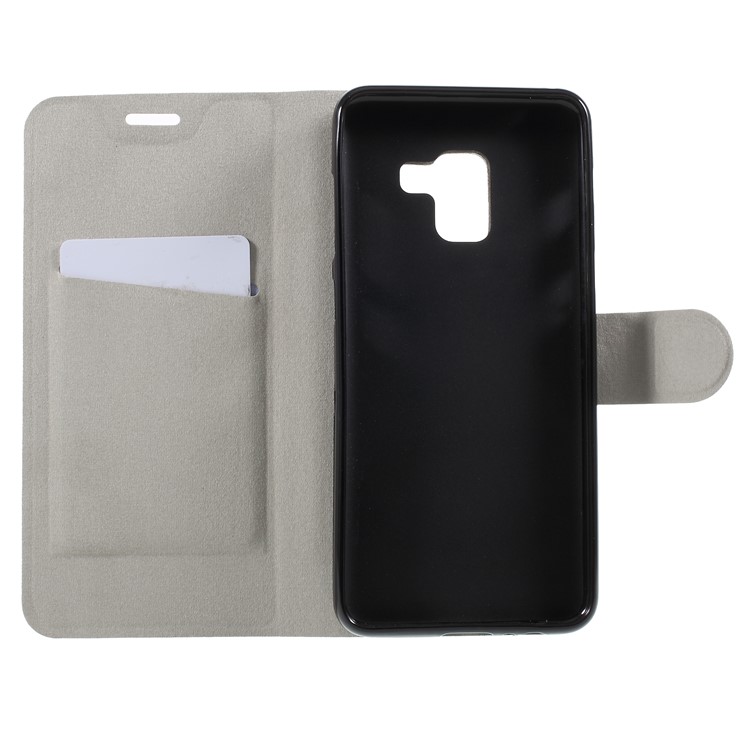 For Samsung Galaxy A5 (2018) Crazy Horse Leather Stand Case with Card Slot (Built-in Steel Sheet) - Black-6