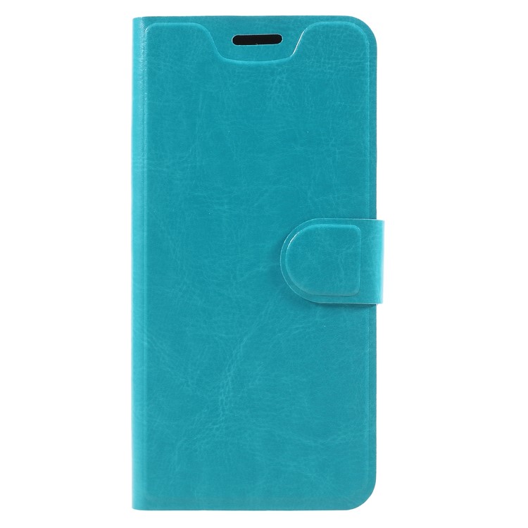 

Crazy Horse Stand Wallet Leather Cell Phone Cover for Samsung Galaxy A8 (2018) - Blue, Galaxy A8 (2018)