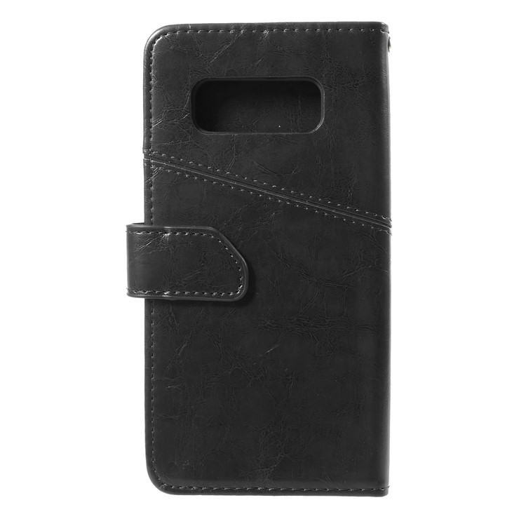 K'TRY Geometric Splicing Series PU Leather Wallet Case for Samsung Galaxy Note 8 N950 - Black-2