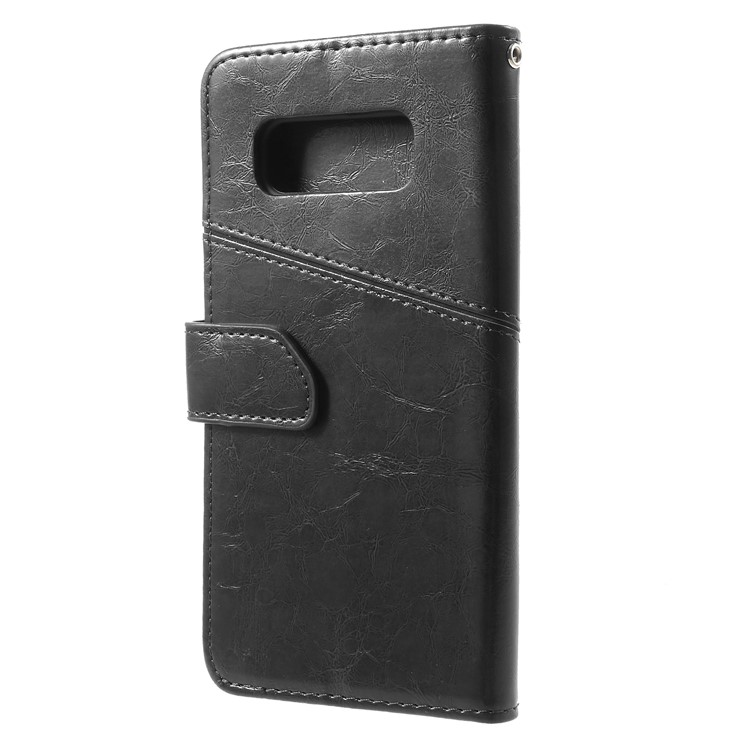 K'TRY Geometric Splicing Series PU Leather Wallet Case for Samsung Galaxy Note 8 N950 - Black-4