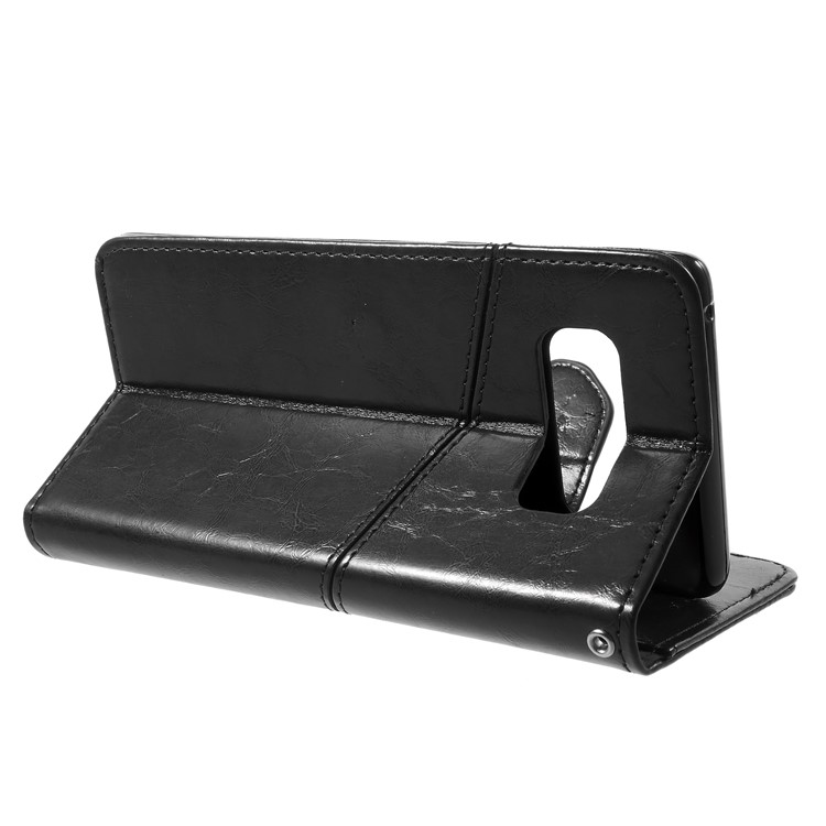 K'TRY Geometric Splicing Series PU Leather Wallet Case for Samsung Galaxy Note 8 N950 - Black-5