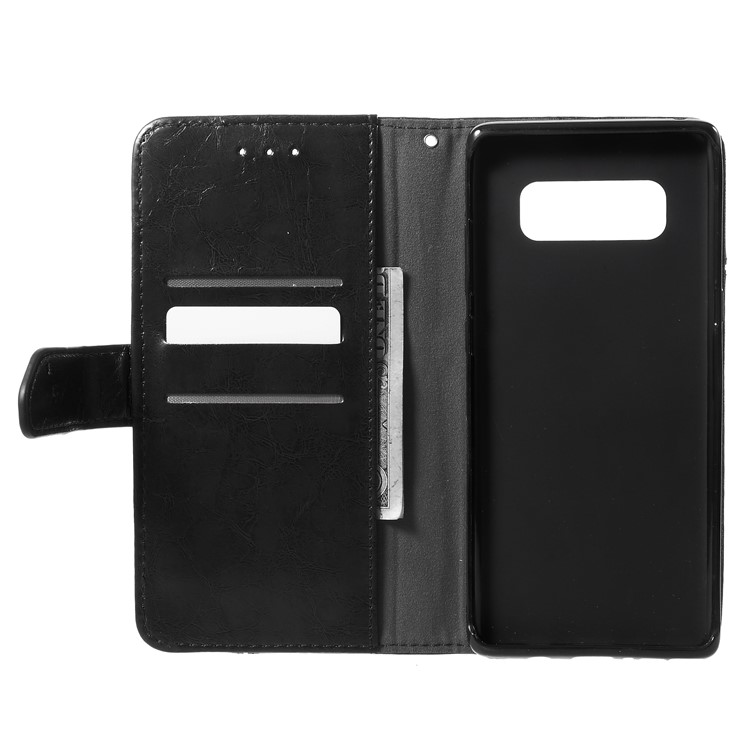 K'TRY Geometric Splicing Series PU Leather Wallet Case for Samsung Galaxy Note 8 N950 - Black-6