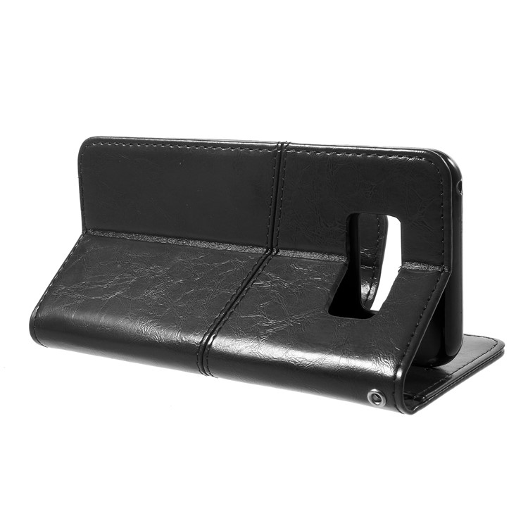 K'TRY Geometric Splicing Series Wallet Leather Case Cover for Samsung Galaxy S8 G950 - Black-5