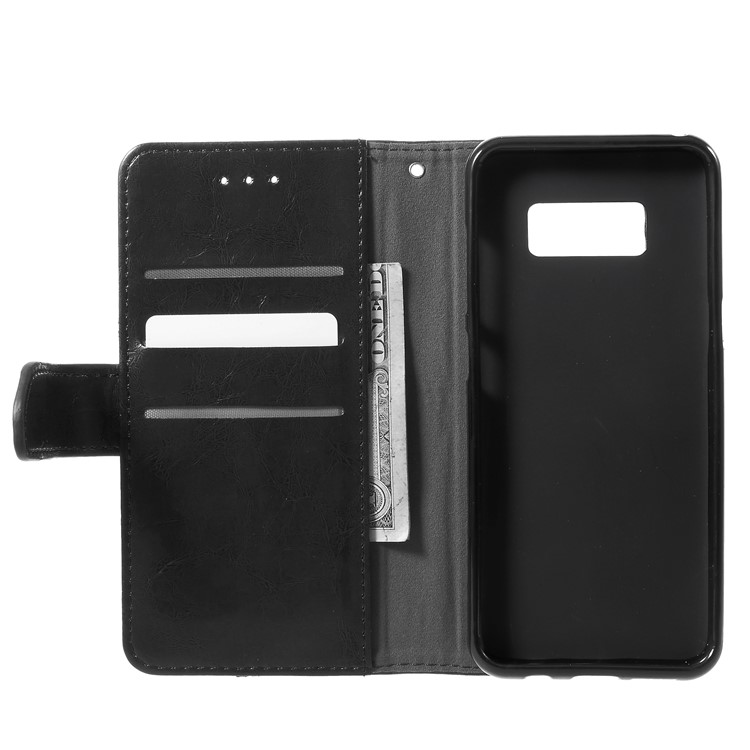 K'TRY Geometric Splicing Series Wallet Leather Case Cover for Samsung Galaxy S8 G950 - Black-6