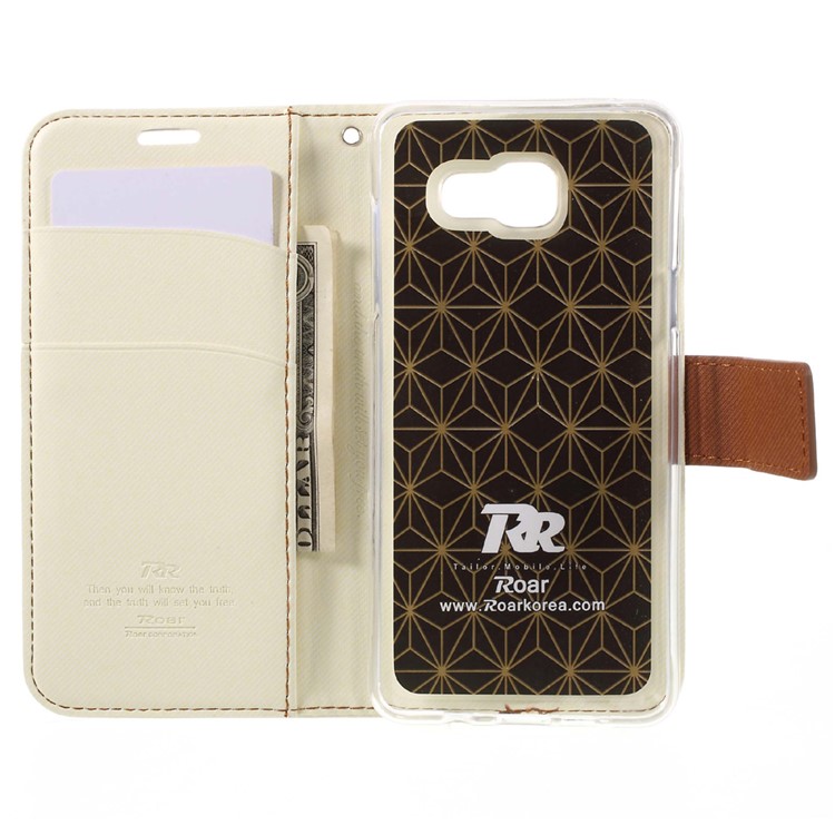 ROAR KOREA sarja capa de couro para Samsung Galaxy A5 SM-A510F (2016) - White-6