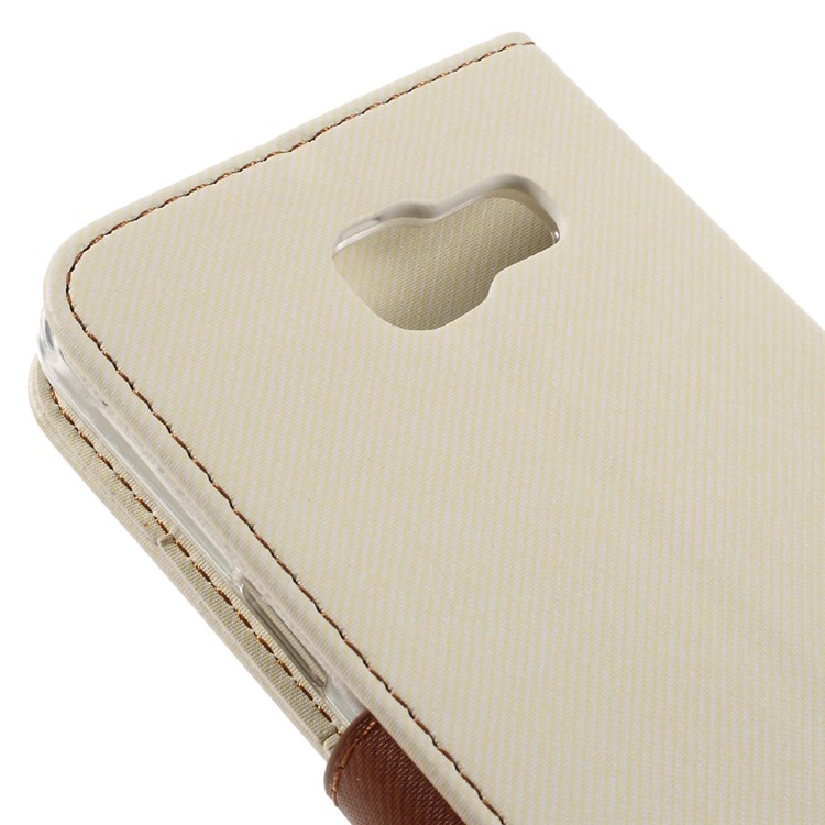 ROAR KOREA sarja capa de couro para Samsung Galaxy A5 SM-A510F (2016) - White-9