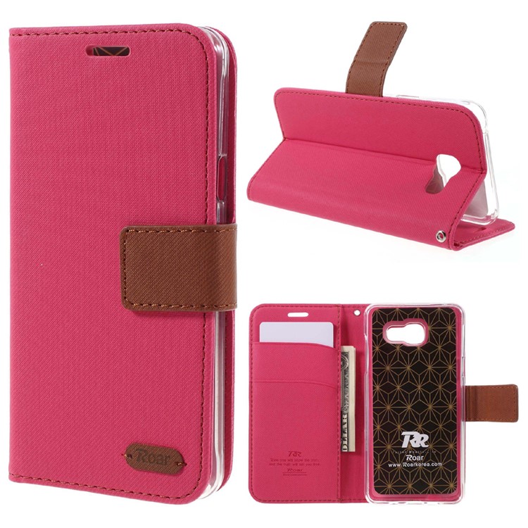 ROAR KOREA Bolsa de couro Twill Leather para Samsung Galaxy A5 SM-A510F - flecha-1