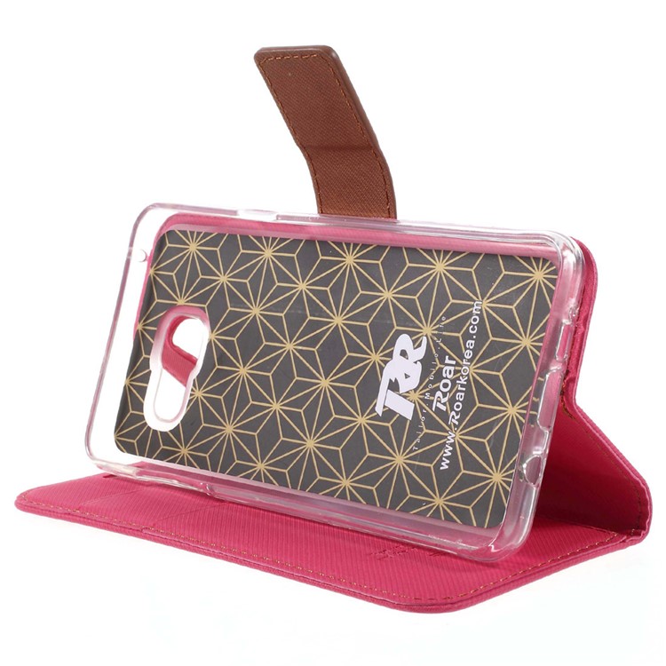 ROAR KOREA Bolsa de couro Twill Leather para Samsung Galaxy A5 SM-A510F - flecha-4