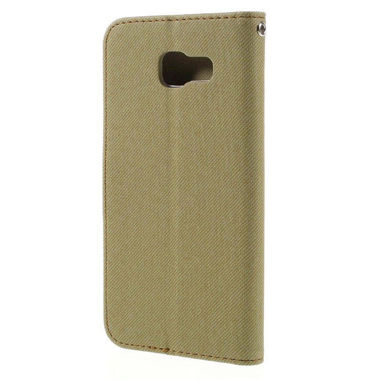 ROAR KOREA Twill Leather Stand Cover para Samsung Galaxy A5 SM-A510F - cáqui-2