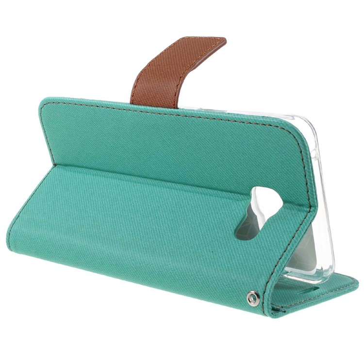 ROAR KOREA Twill Leather Flip Case para Samsung Galaxy A5 SM-A510F - verde-5