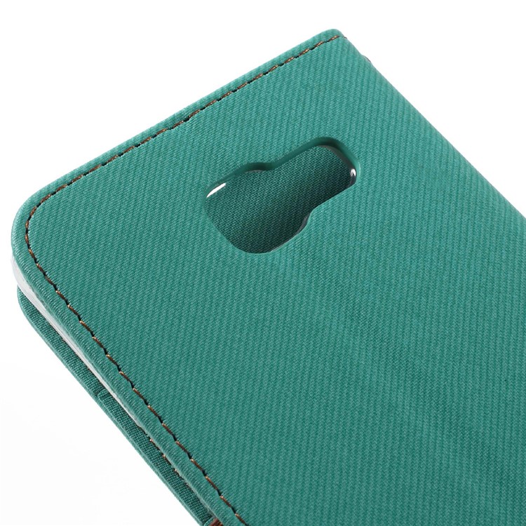 ROAR KOREA Twill Leather Flip Case para Samsung Galaxy A5 SM-A510F - verde-8
