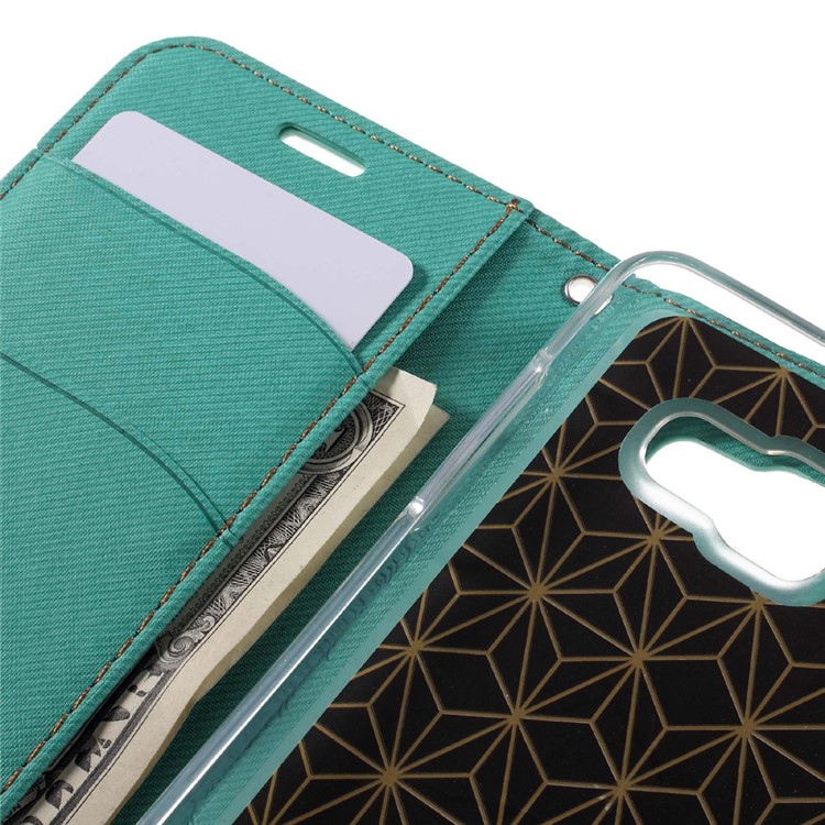 ROAR KOREA Twill Leather Flip Case para Samsung Galaxy A5 SM-A510F - verde-9