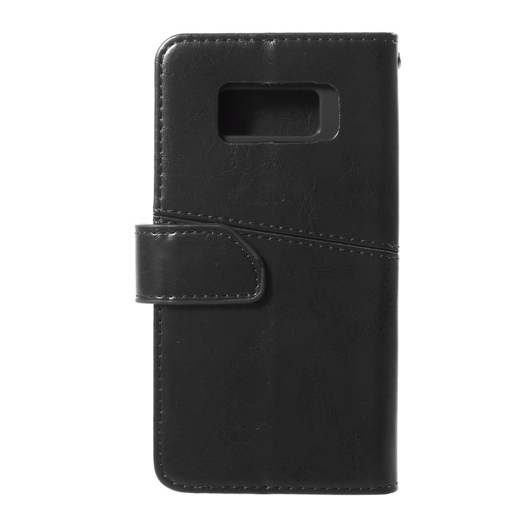 K'TRY Geometric Splicing Series Wallet Leather Stand Case for Samsung Galaxy S8 Plus G955 - Black-2