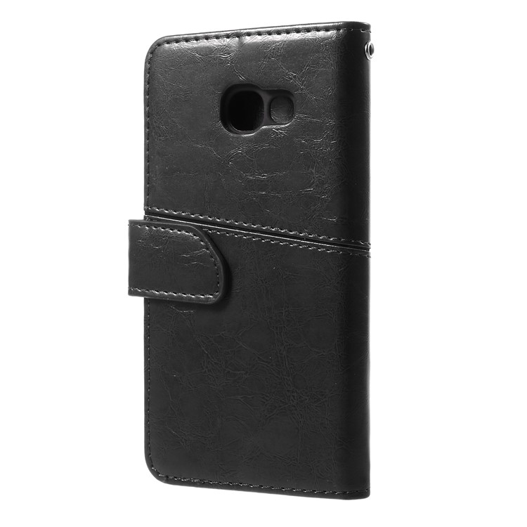 K'TRY Geometric Splicing Series Wallet Leather Cover for Samsung Galaxy A5 (2017) - Black-4