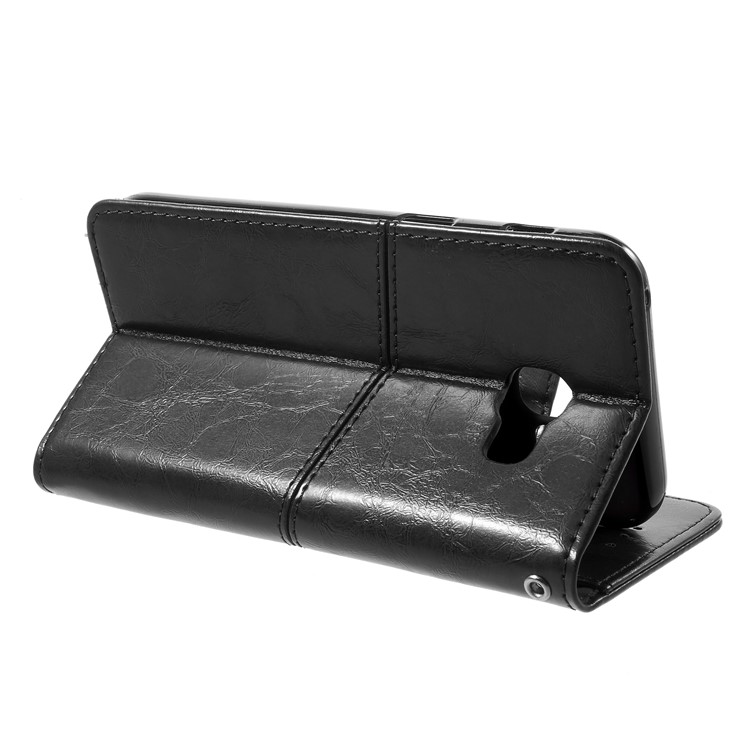 K'TRY Geometric Splicing Series Wallet Leather Cover for Samsung Galaxy A5 (2017) - Black-5