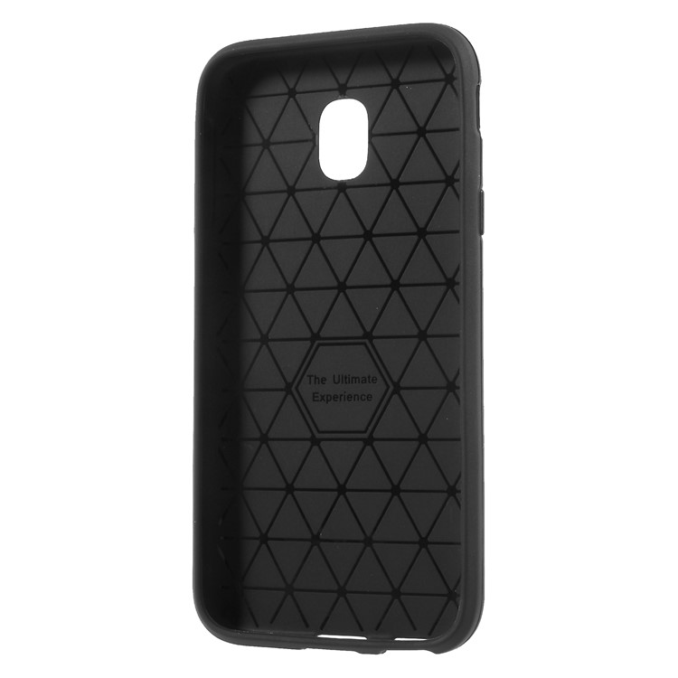 S Shape Brushed TPU Phone Case for Samsung Galaxy J3 (2017) EU Version / J3 (Pro) 2017 - Black-3