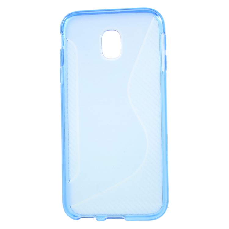 

S Shape Brushed TPU Back Casing for Samsung Galaxy J3 (2017) EU Version / J3 (Pro) 2017 - Blue, Galaxy J3 (2017)