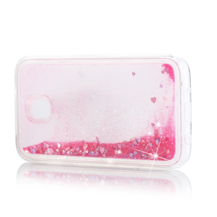 Dynamic Liquid Love Heart Sequins TPU Case for Samsung Galaxy J5 Pro (2017) / J5 (2017) EU Version - Rose-4