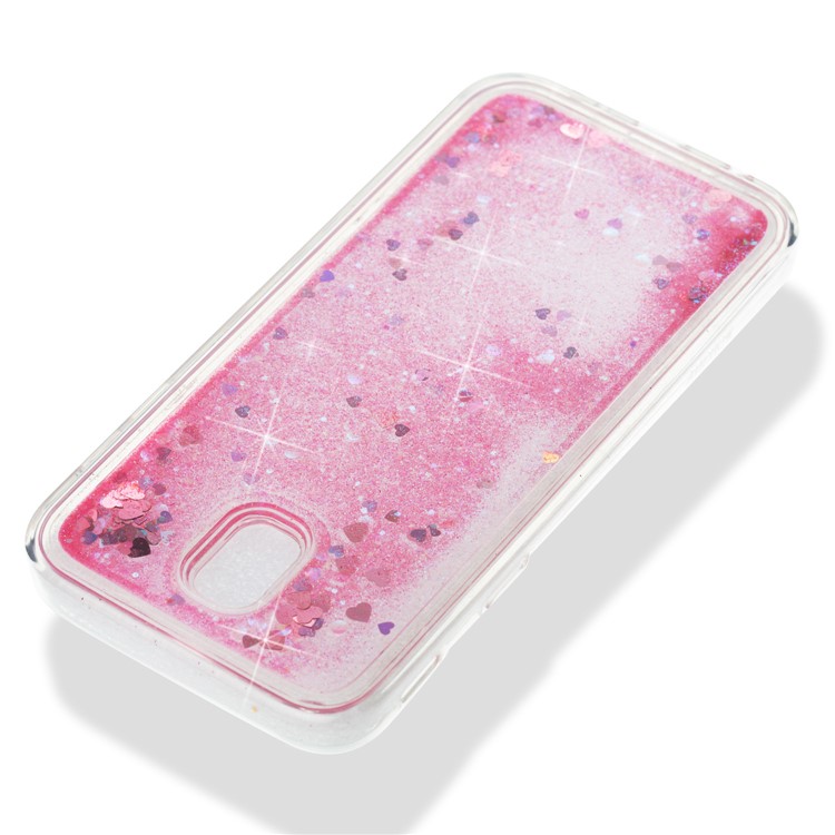 Dynamic Liquid Love Heart Sequins TPU Case for Samsung Galaxy J5 Pro (2017) / J5 (2017) EU Version - Rose-5