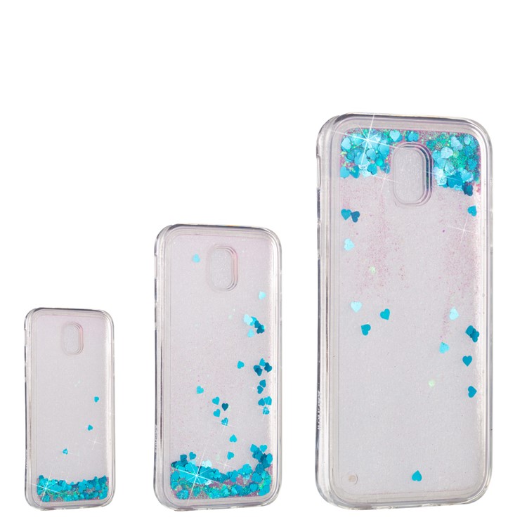 

Dynamic Liquid Love Heart Sequins TPU Back Cover for Samsung Galaxy J7 Pro (2017) / J7 (2017) EU Version - Blue
