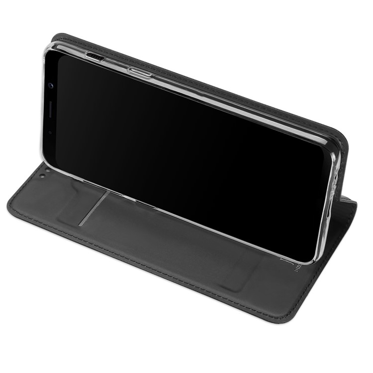 DUX DUCIS Skin Pro Series Card Slot Stand Leather Casing for Samsung Galaxy A5 (2018) - Black-5