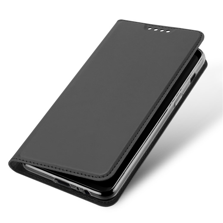 DUX DUCIS Skin Pro Series for Samsung Galaxy A7 (2018) Leather Flip Case with Card Slot - Grey-4