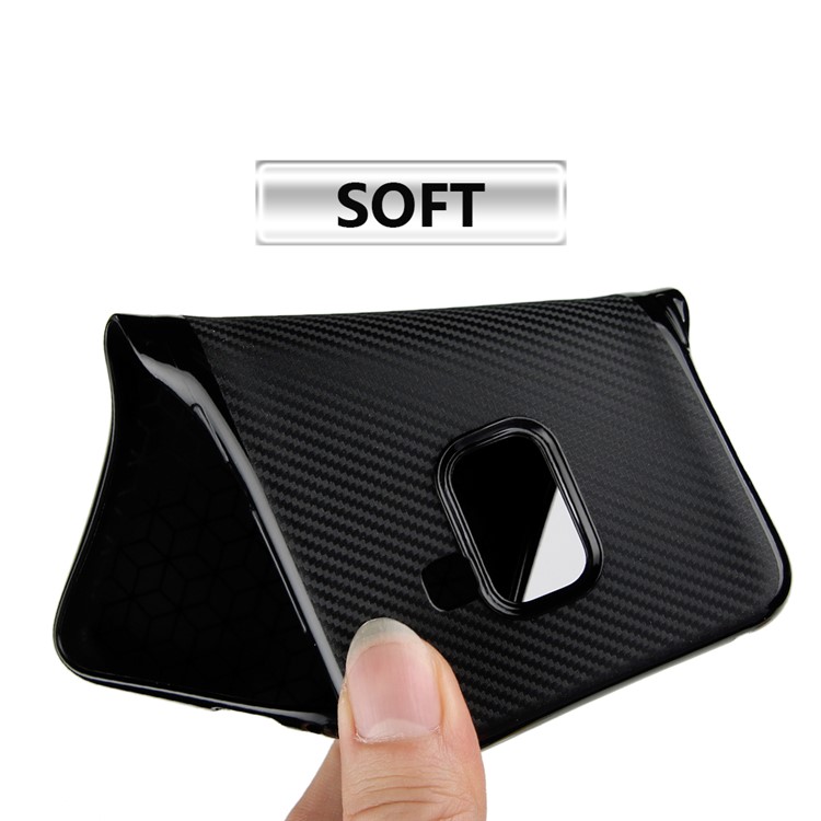 Carbon Fiber Texture Soft TPU Back Case for Samsung Galaxy A7 (2018) - Black-3