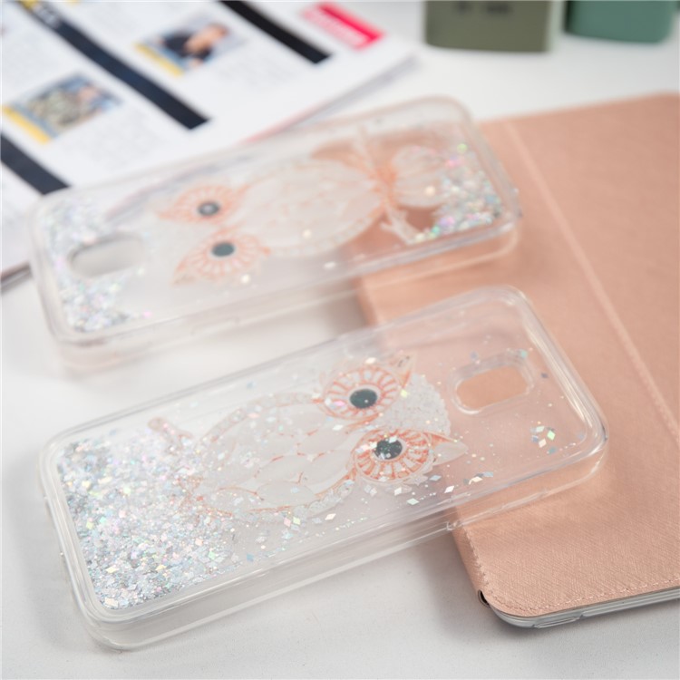 3D Dynamic Quicksand Liquid TPU Shell Cover for Samsung Galaxy J5 (2017) EU Version / J5 Pro (2017) - Owl-2