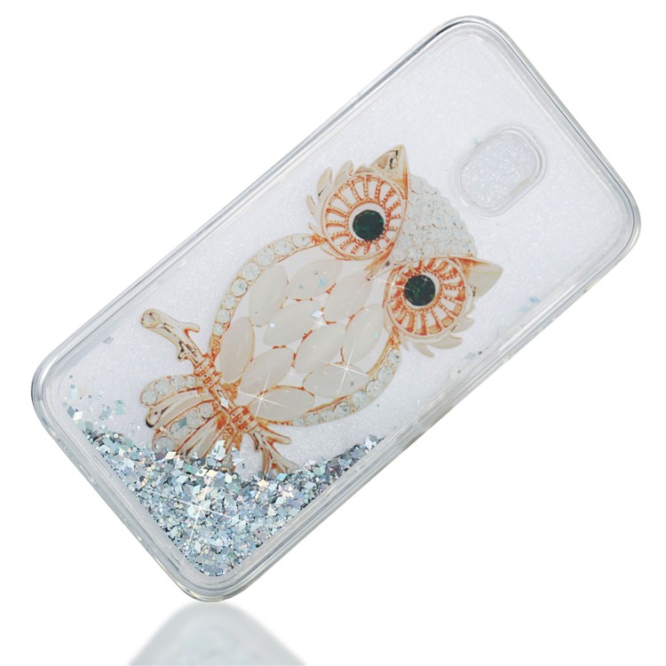 3D Dynamic Quicksand Liquid TPU Shell Cover for Samsung Galaxy J5 (2017) EU Version / J5 Pro (2017) - Owl-3