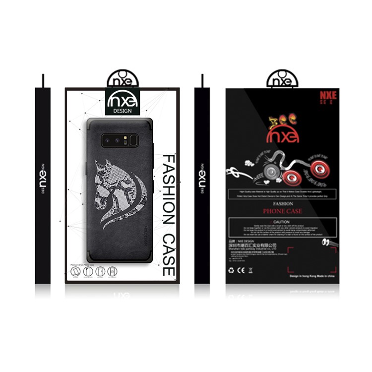 10Pcs/Set NXE Snake Textured Horse Pattern TPU Back Casing for Samsung Galaxy Note 8 N950 - Black-5
