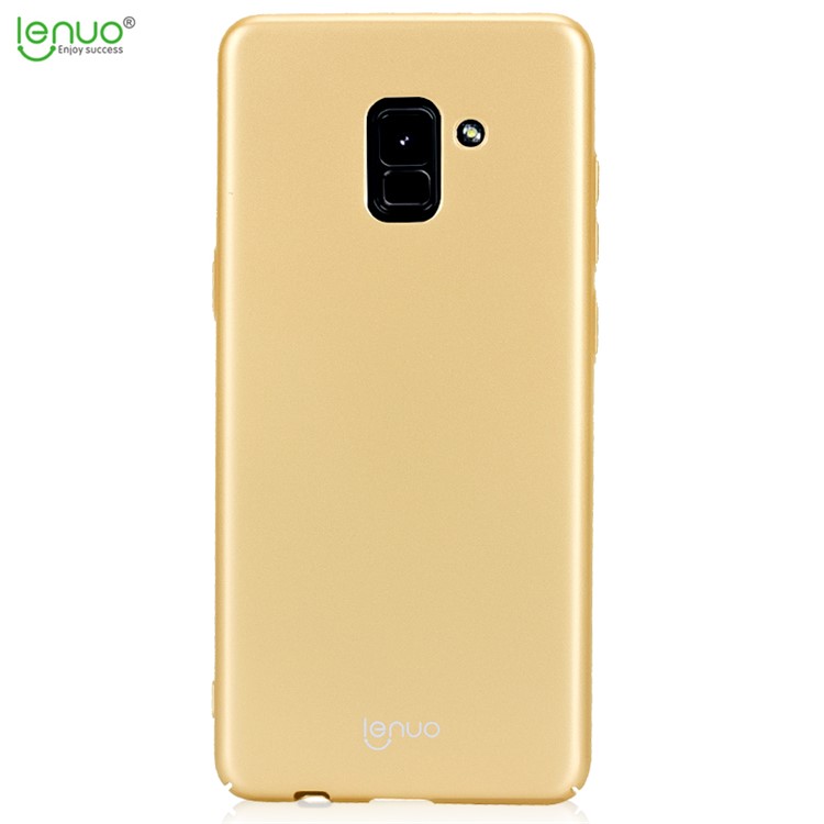 LENUO Leshield Series Silky Touch Hard Case Cover for Samsung Galaxy A8 (2018) - Gold-2