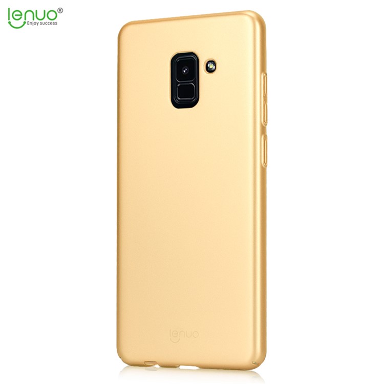 LENUO Leshield Series Silky Touch Hard Case Cover for Samsung Galaxy A8 (2018) - Gold-4