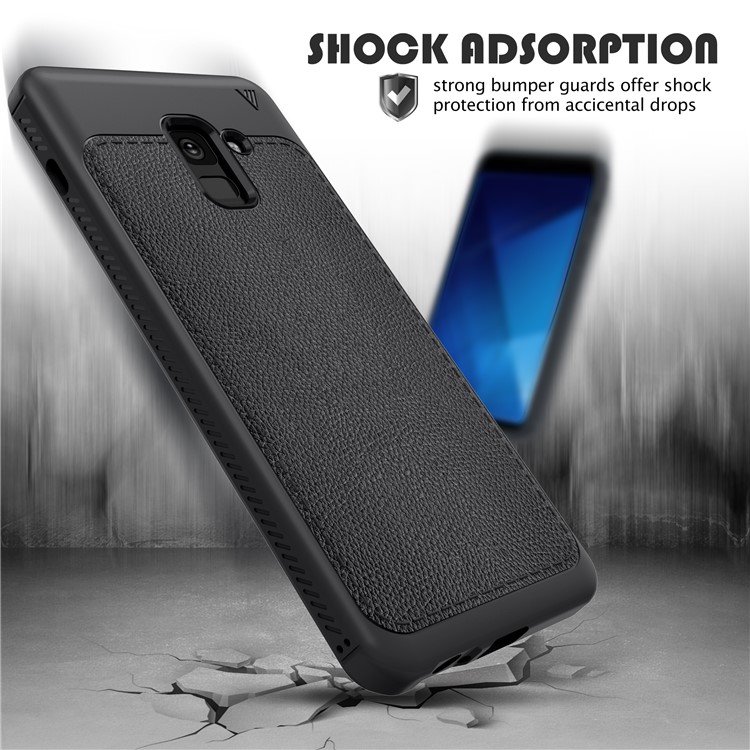LENUO Gentlemen Series Soft TPU Phone Case for Samsung Galaxy A7 (2018) - Black-2