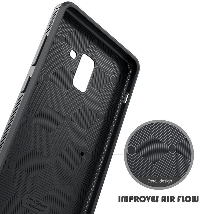 LENUO Gentlemen Series Soft TPU Phone Case for Samsung Galaxy A7 (2018) - Black-4