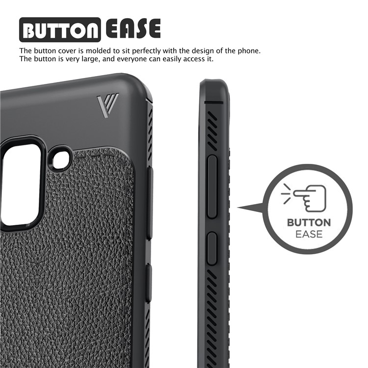 LENUO Gentlemen Series Soft TPU Phone Case for Samsung Galaxy A7 (2018) - Black-5