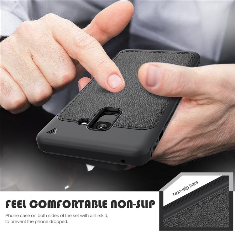 LENUO Gentlemen Series Soft TPU Phone Case for Samsung Galaxy A7 (2018) - Black-6