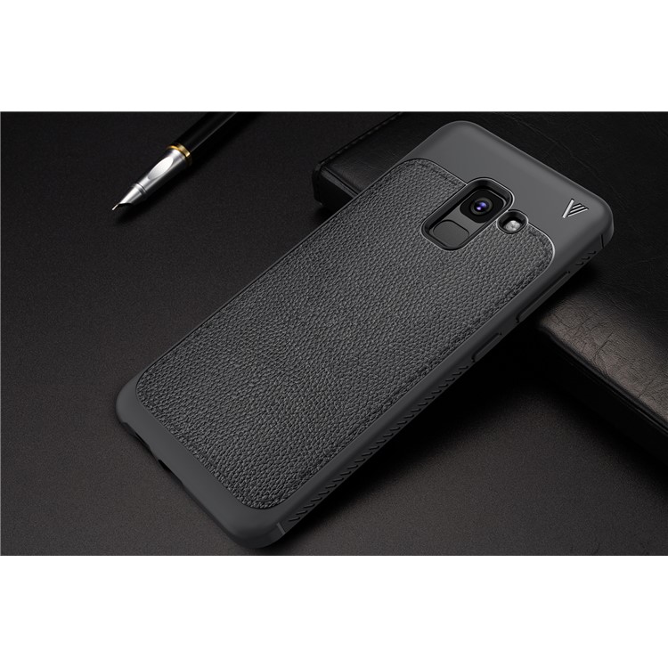 LENUO Gentlemen Series Soft TPU Phone Case for Samsung Galaxy A7 (2018) - Black-7
