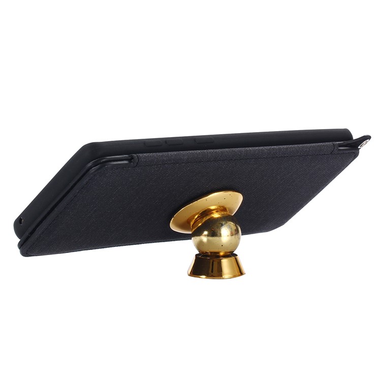 Card Holder Mirror Leather TPU Back Case for Samsung Galaxy Note 8 N950 - Black-6