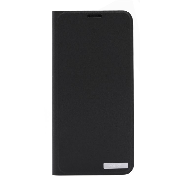 MOKKA PU Leather Flip Phone Cover with Card Slot for Samsung Galaxy S8 Plus G955 - Black-1