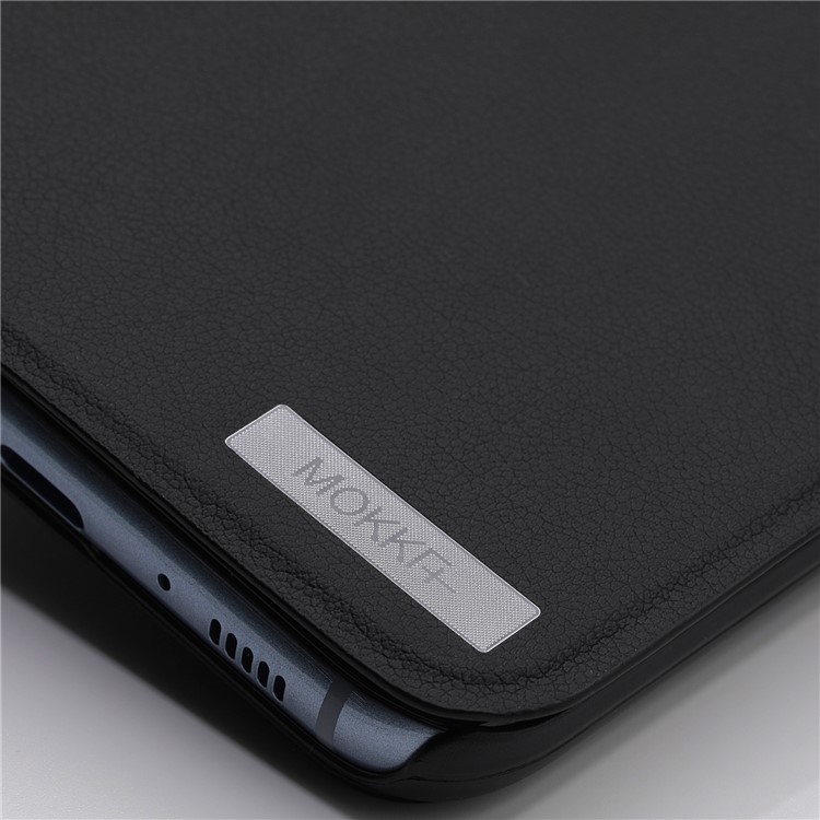 MOKKA PU Leather Flip Phone Cover with Card Slot for Samsung Galaxy S8 Plus G955 - Black-5