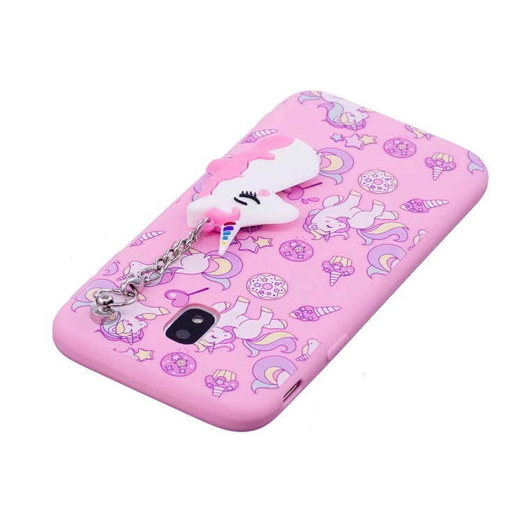Impressão De Padrão Unicórnio TPU Caso Com Pingente De Unicórnio Para Samsung Galaxy J3 (2017) Versão Da UE / J3 Pro (2017) - recortar-5