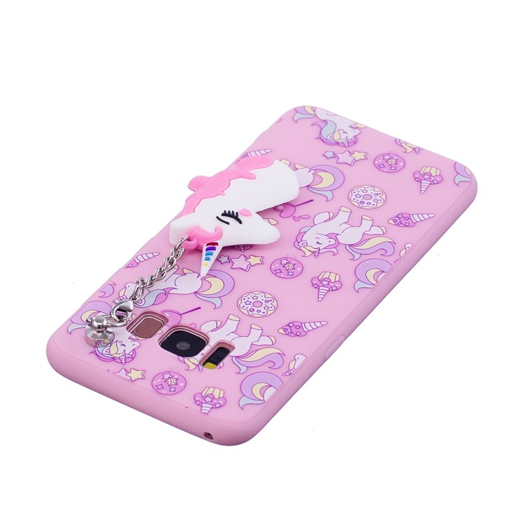 Unicorn Patterned TPU Mobile Cover for Samsung Galaxy S8 G950 with Unicorn Pendant - Pink-5