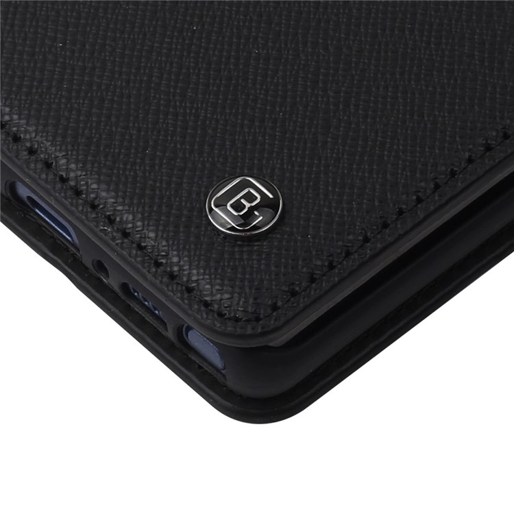 GEBEI Flip Genuine Leather Wallet Stand Phone Case for Samsung Galaxy Note 8 SM-N950 - Black-13