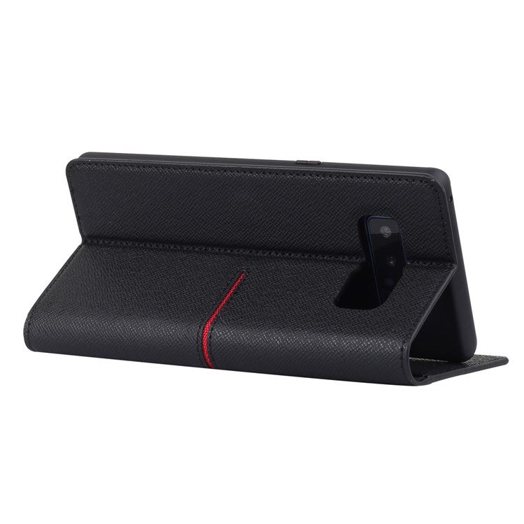 GEBEI Flip Genuine Leather Wallet Stand Phone Case for Samsung Galaxy Note 8 SM-N950 - Black-3